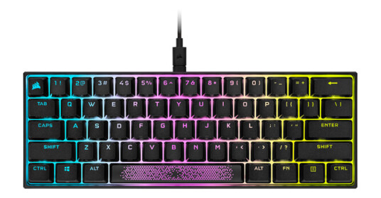 Corsair K65 RGB Mini 60% - MX Red - Gamingtastatur - Uten numpad - Nordisk - Svart Corsair K65 RGB Mini 60% - MX Red - Gamingtastatur - Uten numpad - Nordisk - Svart