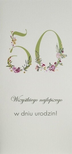 Mak Bursdagskort 50 Dl U18 Blomster
