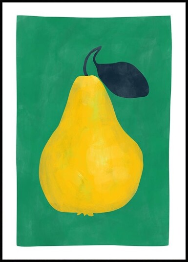 Minimalist Yellow Pear Plakat Plakat / 21x30cm