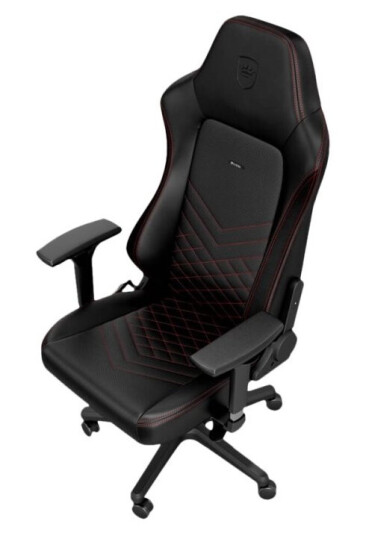 Noblechairs Hero - Stol - Ergonomisk - Armlener - T-Formet - Tipping - Roterende - Aluminium Polyuretan Stål Minneskumplast Polyuretan Vegansk Imitasjonslær - Svart Rød Noblechairs Hero - Stol - Ergonomisk - Armlener - T-Formet - Tipping - Roterende - Aluminium Polyuretan Stål Minneskumplast Polyuretan Vegansk Imitasjonslær - Svart Rød