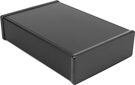 Hammond Electronics 1455U2801BK 280 × 191 × 66 mm Aluminium Svart Anodisert Kabinett