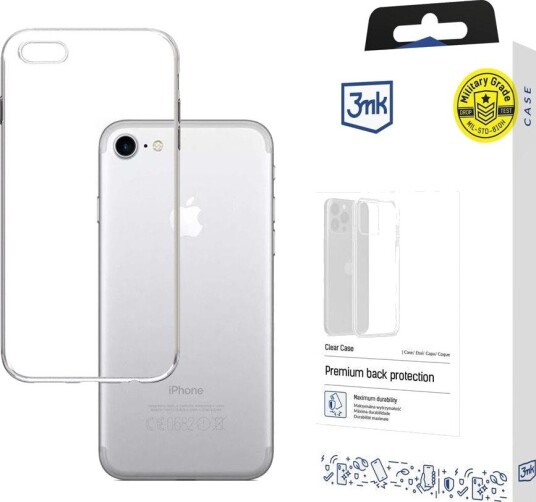 3Mk Gjennomsiktig Mobildeksel til iPhone 7/8/SE 2020/SE 2022