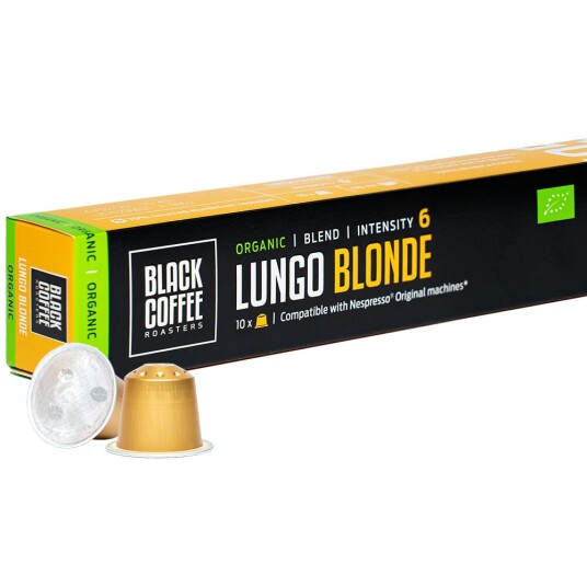 Nespresso Black Coffee Roasters Lungo Blonde til Nespresso. 10 kapsler Nespresso Black Coffee Roasters Lungo Blonde til Nespresso. 10 kapsler