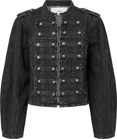 YAS Yassky Ls Denim Jacket   Story   Grey   40