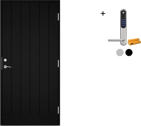 Ytterdør Swedoor Clever-Line+ Koster med Yale Doorman Classic Home