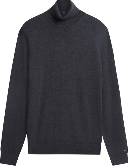 Tommy Hilfiger Ny Merino Roll Neck Sweater DARK GREY HEATHER M Tommy Hilfiger Ny Merino Roll Neck Sweater DARK GREY HEATHER M