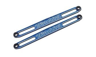 Traxxas TRX-3923X Hold Downs Battery Alu Blue (2) (E-Maxx