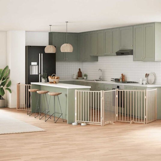 Vidaxl Hundeport Sammenleggbar 10 Paneler 800 cm Poppeltre