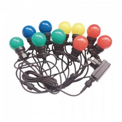 V-Tac LED lyskæde med 10 stk. 0,5W RGB pærer - 5 meter, 230V, inkl. lyskilde V-Tac LED lyskæde med 10 stk. 0,5W RGB pærer - 5 meter, 230V, inkl. lyskilde