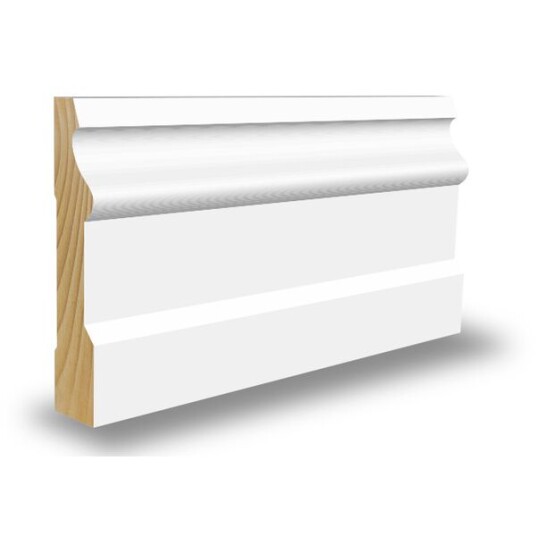 Combiwood Gulvlist Cw233 Malt Furu 15x70x4400mm Hvit