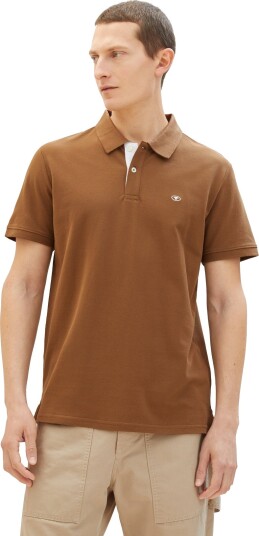 Tom Tailor Basic Polo With Contrast Brown S