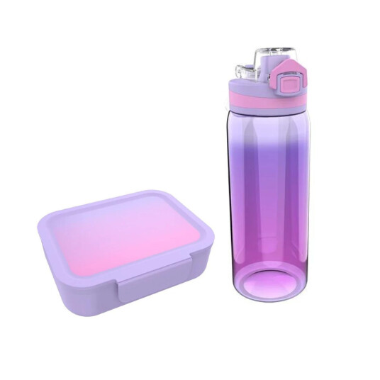 Lunch Buddies Rainbow Lunch Box + Rainbow Water Bottle 600ml