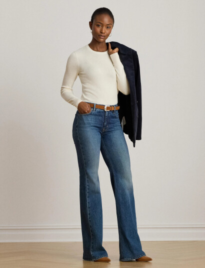 Lauren Ralph Lauren Cotton-Blend Sweater - Cream - L