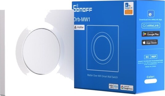 Sonoff MINIR4M-E Smart Veggbryter - WiFi, Matter-kompatibel - Hvit Sonoff MINIR4M-E Smart Veggbryter - WiFi, Matter-kompatibel - Hvit