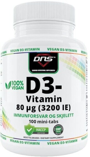DNS Vegansk Vitamin D3   100 Tabletter