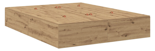 Lagringsseng Ramme Artisan Eik 135x190 cm
