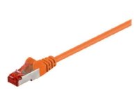 MicroConnect - Nettverkskabel - RJ-45 (hann) til RJ-45 (hann) - 25 cm - 5.6 mm - foliebelagt uskjermet tvinnet kabelpar (F/UTP) - CAT 6 - rund, uten hindringer, flertrådet - oransje