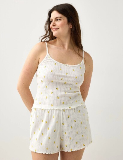 Lindex Pyjama Top In Pointelle White XXL Lindex Pyjama Top In Pointelle White XXL