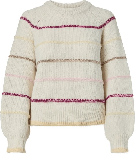 Pieces Pcnelia Ls O Neck Knit Noos Bc   Cream   L