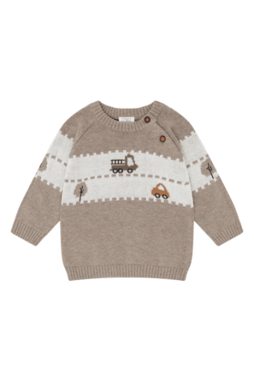 Hust And Claire Hust & Claire Pilou strikket genser til barn sand melange 62