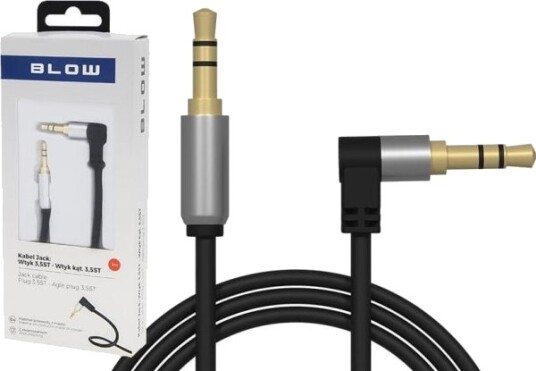 Blåsekabel Jack-Jack-Kabel 3,5 Stereo Vinklet (Blåse, 1 M)