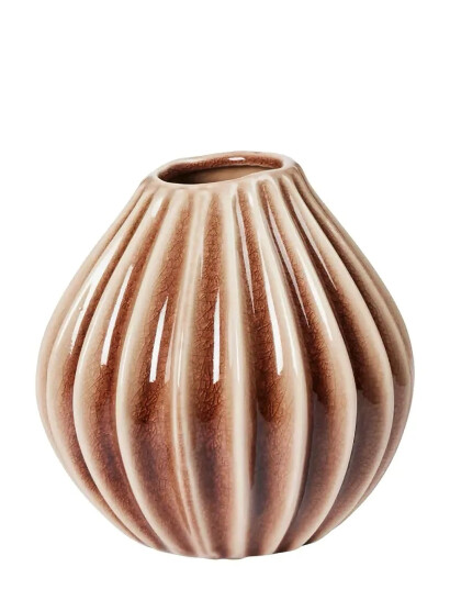 Broste Copenhagen Wide Vase S - Brown - H15CM