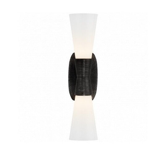 Utopia Small Double Bath Sconce Black Utopia Small Double Bath Sconce Black