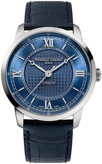 Frederique Constant Herreklokke FC 301N3B6 Classics Blå/Lær Ø38.5