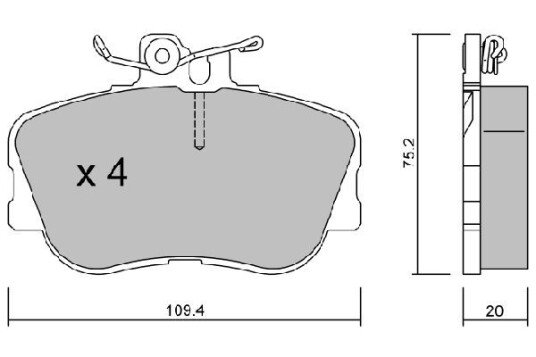 Bremseklosser AISIN BPMB 1009
