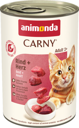 Animonda Carny Våtfôr Adult Storfekjøtt & Hjerte 6 X 400 G