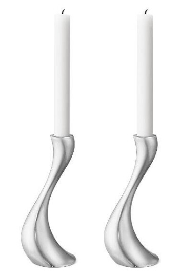Georg Jensen Cobra lysestake 2 stk 20 cm matt