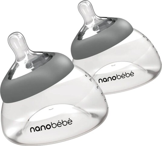 Nanobébé Brystmelkflaske Gen 2 Grå 2 x 150 ml