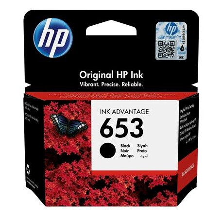 HP 653 / 3YM75AE Black Ink - Blekkpatron Svart