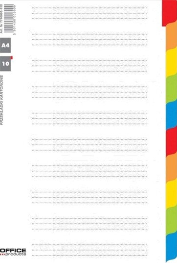Office Products Kartonginnlegg A4 227X297 Laminert Mix 10 Stk