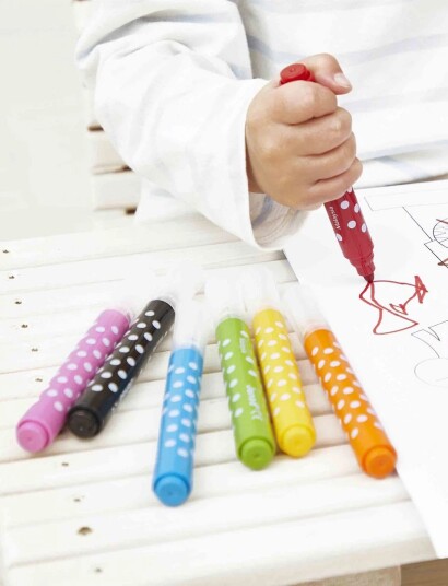 Janod Jumbo Felt Tip Pens Multi/Patterned Janod Jumbo Felt Tip Pens Multi/Patterned