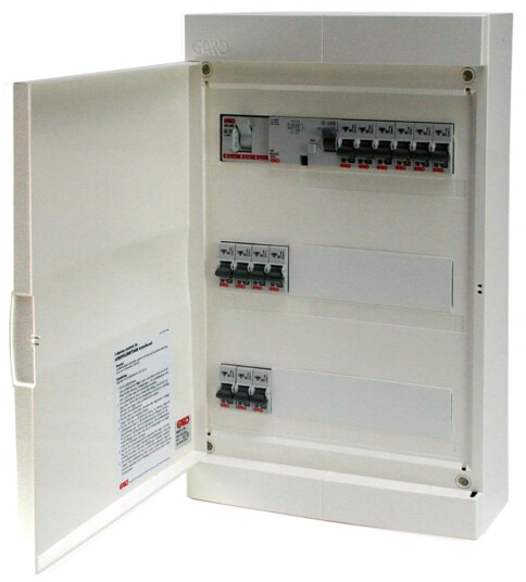 Garo NUP 339 6 Sentralapparat Ferdigkoblet IP31 3 x 39 moduler – med 6 kA Elfordeling & strømforsyning