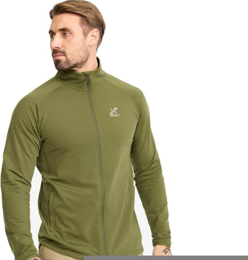 Revolutionrace Evolution Light Stretch Fleece Herre Cypress XL Herre Overdeler Fleece & midlayers