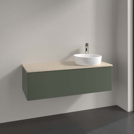 Villeroy & Boch  Antao Servantskap med 1 skuff 120x50x36 cm m/lys Grønn Matt/Crème