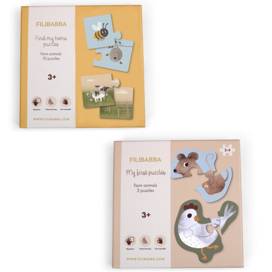 Filibabba Find my Home puzzles & My first puzzles FI-02761/FI-02762