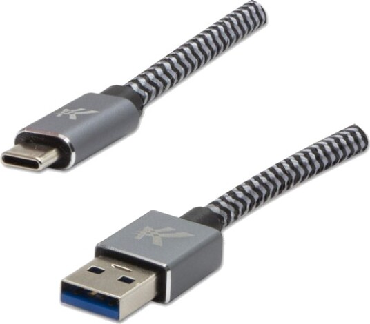 Usb-Logokabel Usb-A Til Usb-C 1 M Svart/Grå