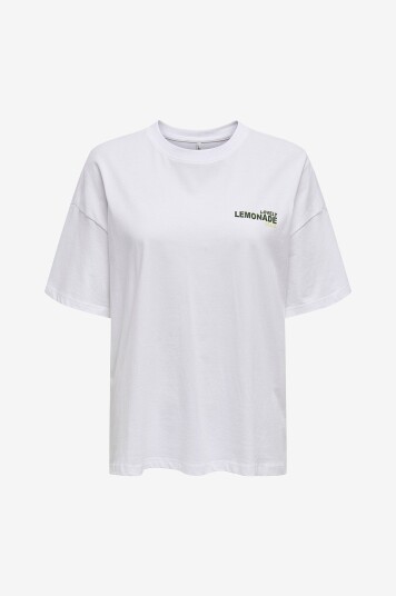 Only T skjorte onlVivvi Life S/S Lovely Top Jrs NO Hvit