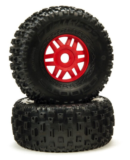 ARRMA ARA550065 dBoots Fortress Tire Set Red (2pcs)