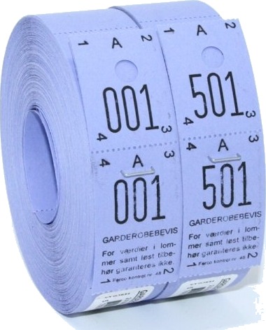 Garderobenumre Noname 2 Delt Lilla Rulle A 2 X 500 Stk Garderobenumre Noname 2 Delt Lilla Rulle A 2 X 500 Stk