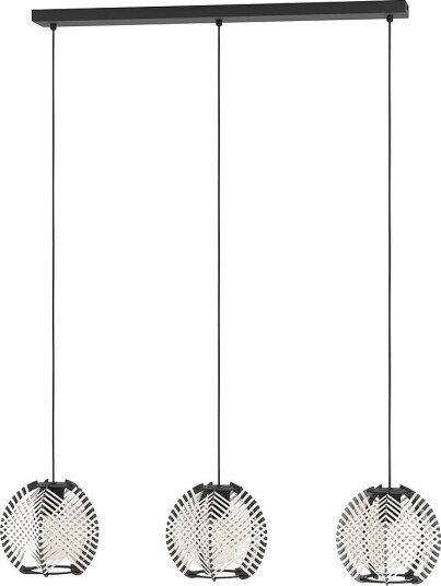 EGLO Pendellampe Waverton 3 White/Black Svart Takpendler EGLO Pendellampe Waverton 3 White/Black Svart Takpendler