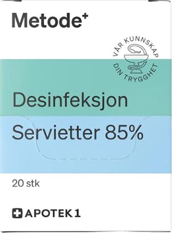 Metode 85 % desinfeksjon våtservietter 20 stk