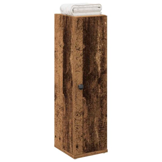 Baderomsskap med rulleholder gammelt tre 20,5x22x72 cm 8721158574015