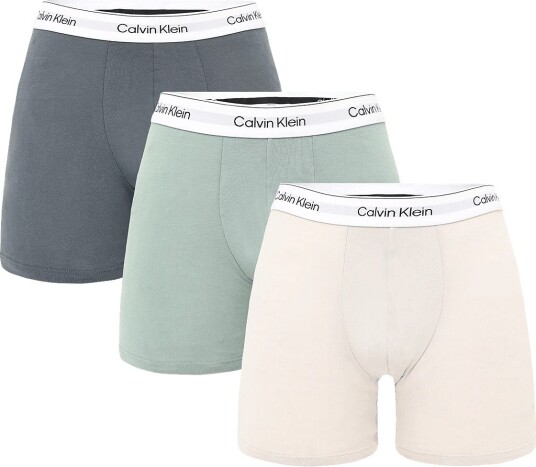 Calvin Klein Boxer Brief 3Pk   TURBULENCE   CHINOIS GREEN   SILVER   XL