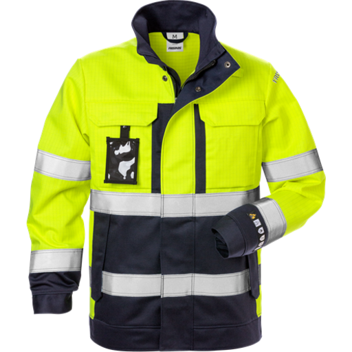 Fristads Jacka Flamskyddad 4590 Flam Klass 3, Dam Varsel Gul/marinblå S Fristads Jacka Flamskyddad 4590 Flam Klass 3, Dam Varsel Gul/marinblå S