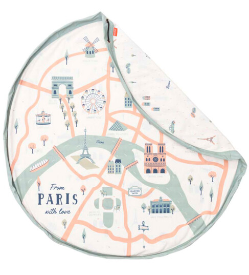 play&go  Lekeunderlag 2-i-1 Paris-kart ⌀ 140 cm