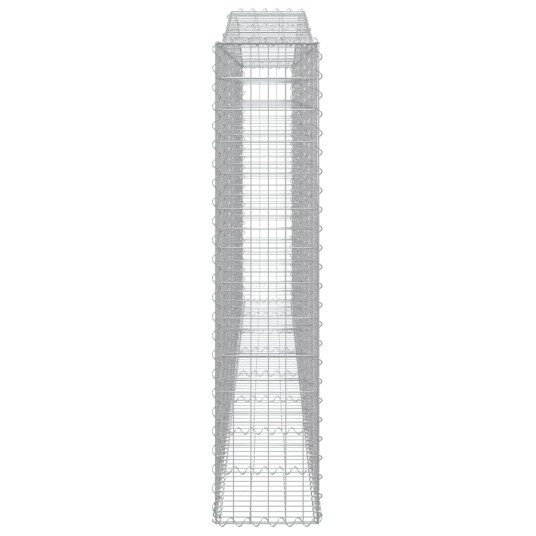 vidaXL Gabionkurver buede 15 stk 400x30x140/160 cm galvanisert jern